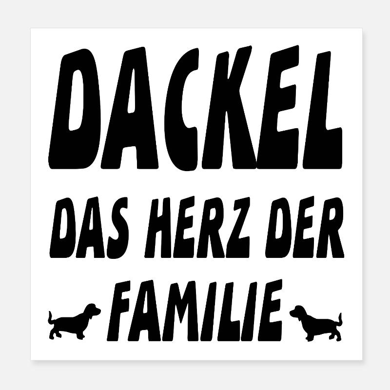 Dachshund Poster 8" x 8" (20x20 cm)