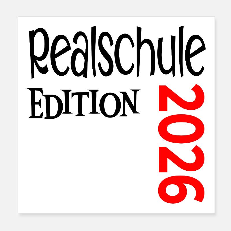 Secondary school leaving certificate 2026 Graduation from secondary school Poster 8" x 8" (20x20 cm)