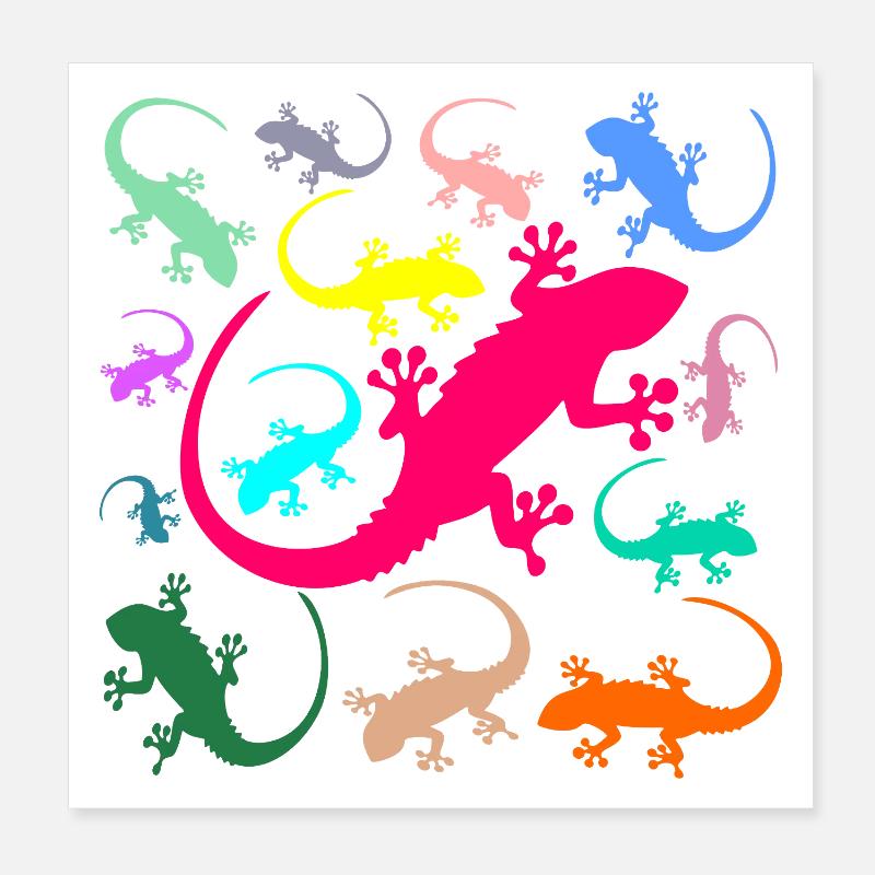Lizard Diversity Poster 8" x 8" (20x20 cm)