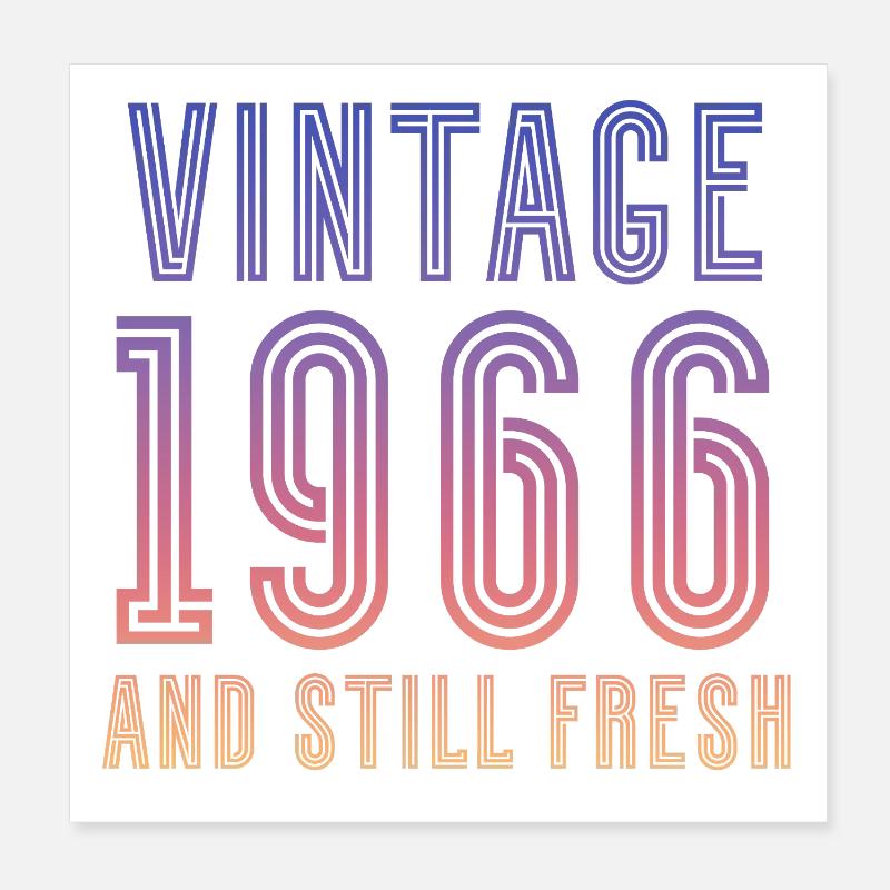 Vintage 1966 Poster 20x20 cm