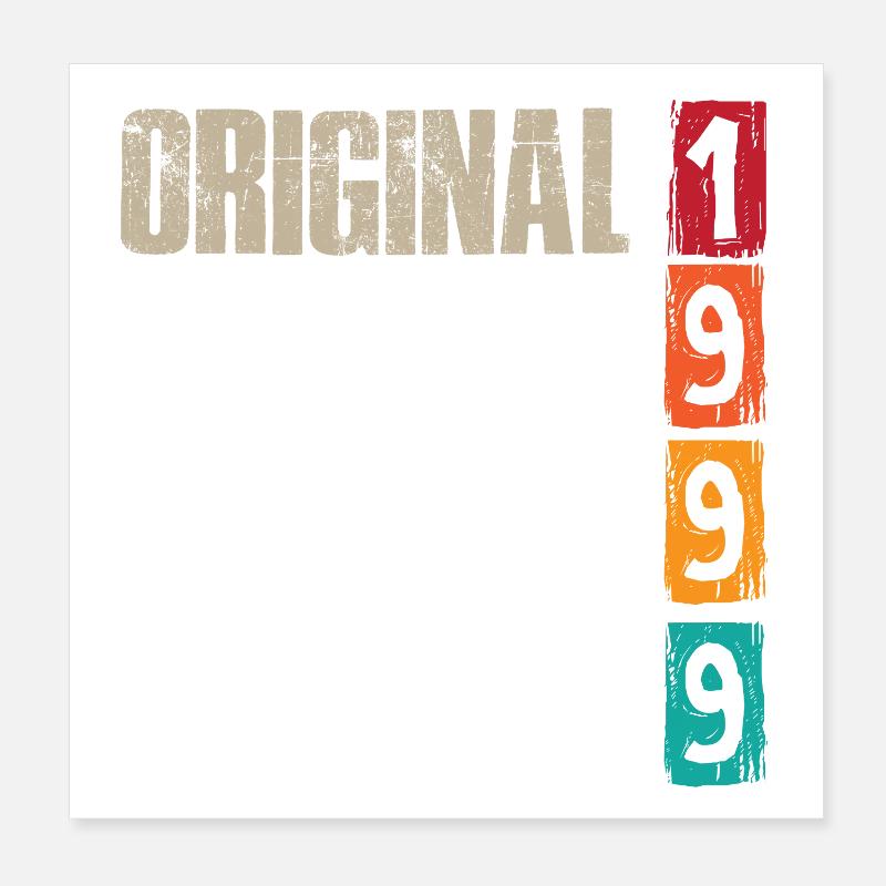 Millésime 1999 Poster 20 x 20 cm