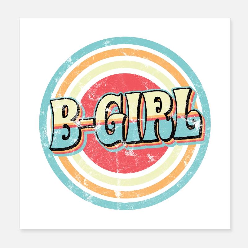 fille fille de breakdance Poster 20 x 20 cm