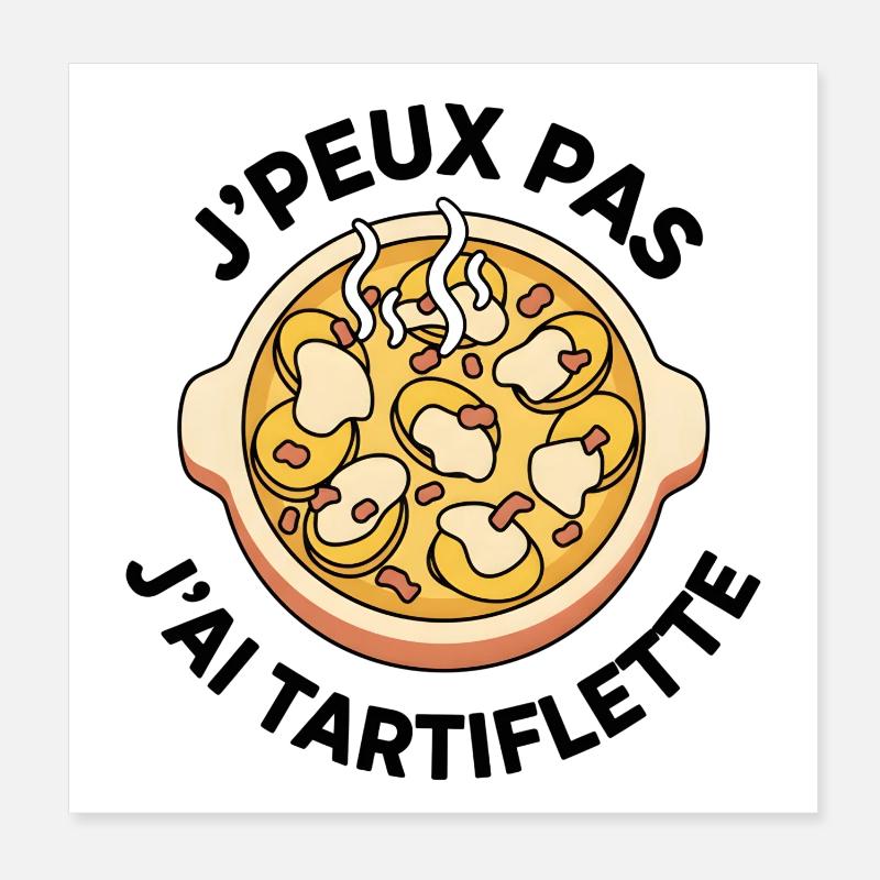 Dampfende Ravioli-Suppe Poster 20x20 cm