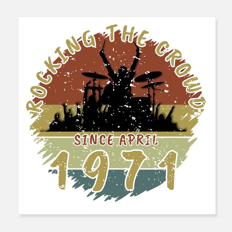 55. Geburtstag Rocking the crowd DRM 04/1971 Poster 20x20 cm
