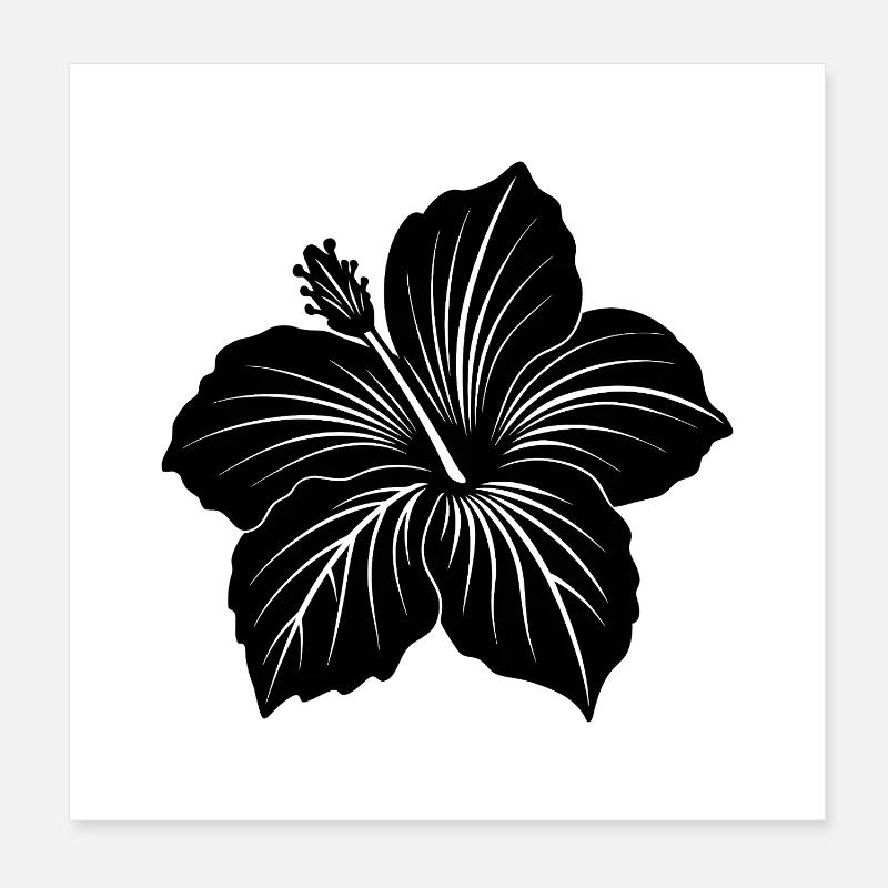 Fleur d’hibiscus Poster 20 x 20 cm