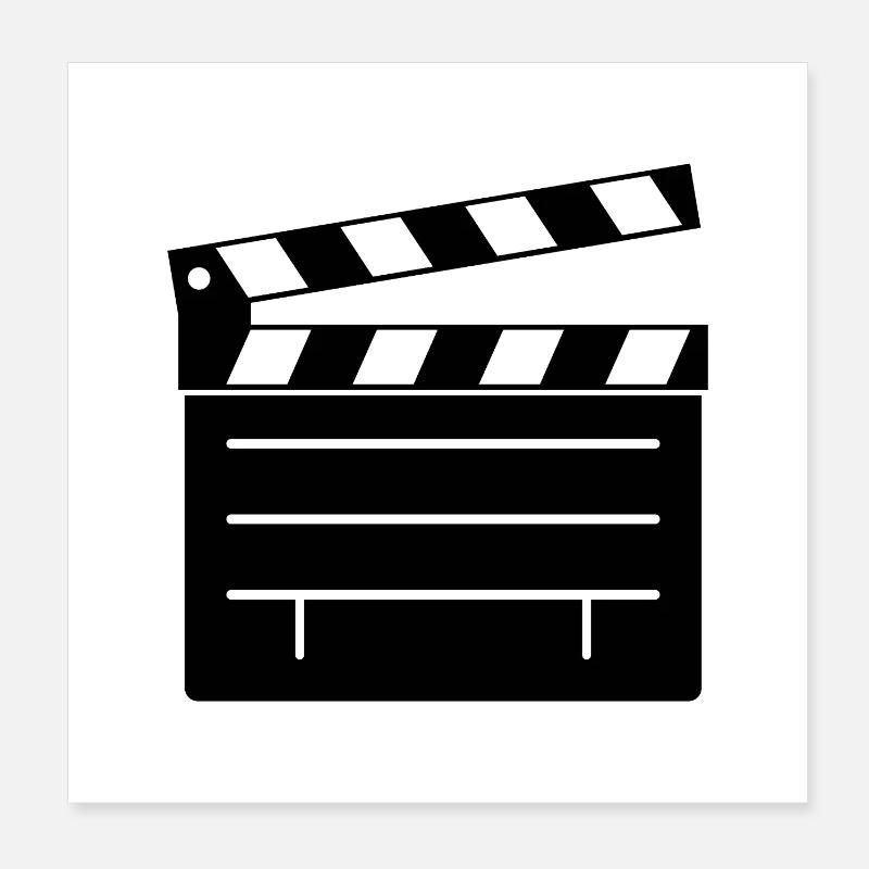 Clapperboard Poster 8" x 8" (20x20 cm)
