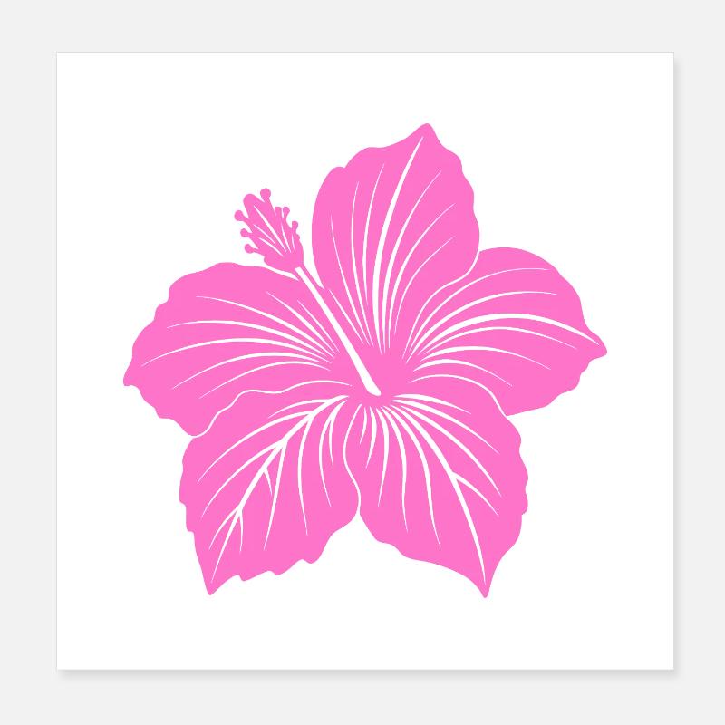 Hibiskusblüte Poster 20x20 cm