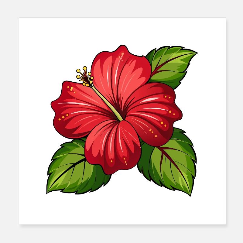 Fleur d’hibiscus Poster 20 x 20 cm