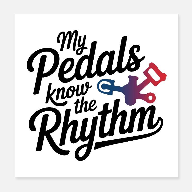 Professional Bicycle Acrobatics Rhythm Athlete  Poster 8" x 8" (20x20 cm)