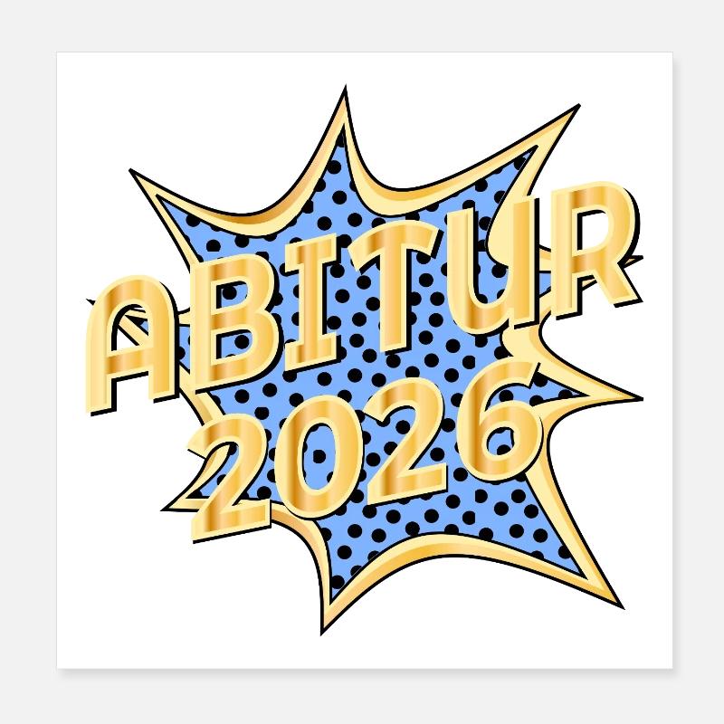 Abschlussgeschenke Abitur 2026 Poster 20x20 cm