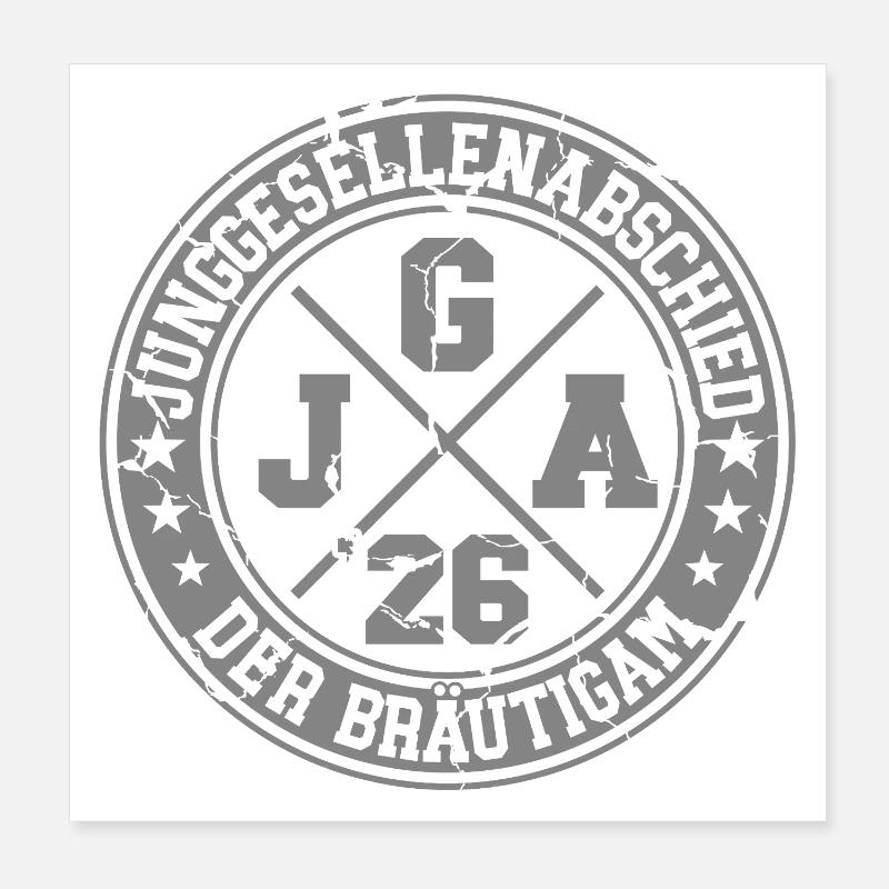 Der Bräutigam 2026 Junggesellenabschied Poster 20x20 cm