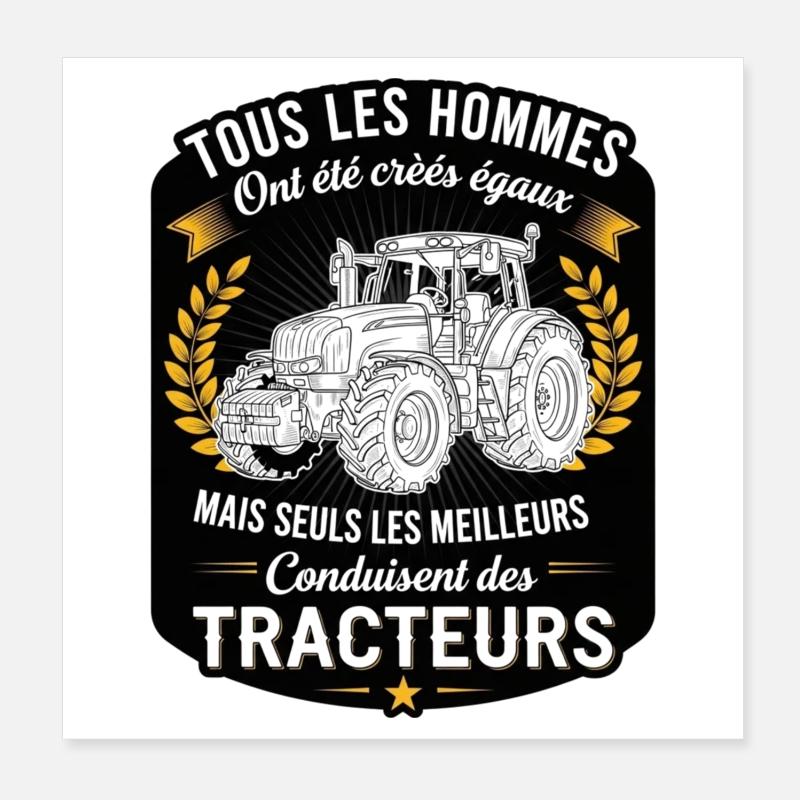 Beste Traktorfahrer Poster 20x20 cm