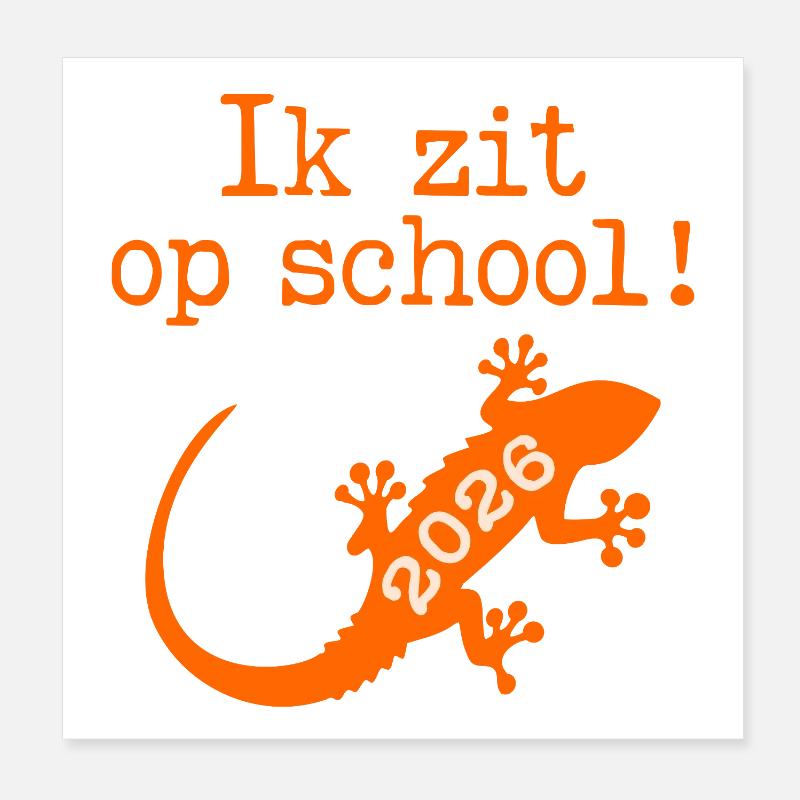 Ich bin in der Schule Poster 20x20 cm