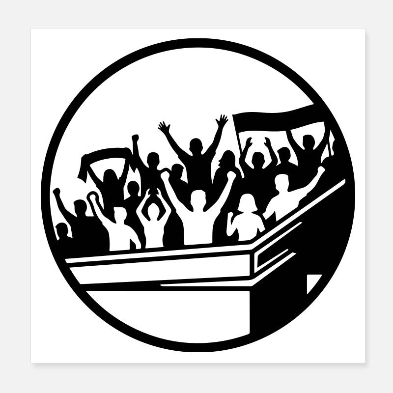 Fans Stadion Silhouette Poster 20x20 cm