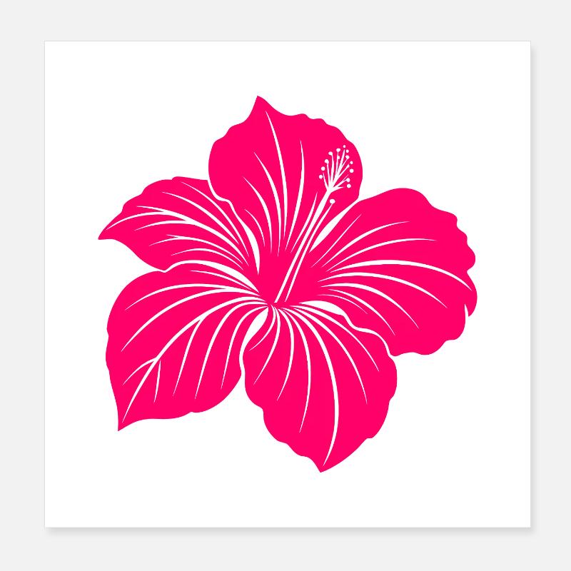 Fleur d’hibiscus Poster 20 x 20 cm