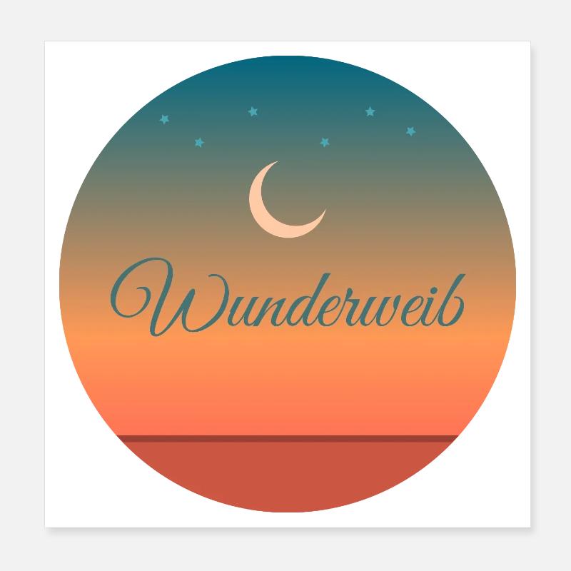Wunderweib Poster 20x20 cm