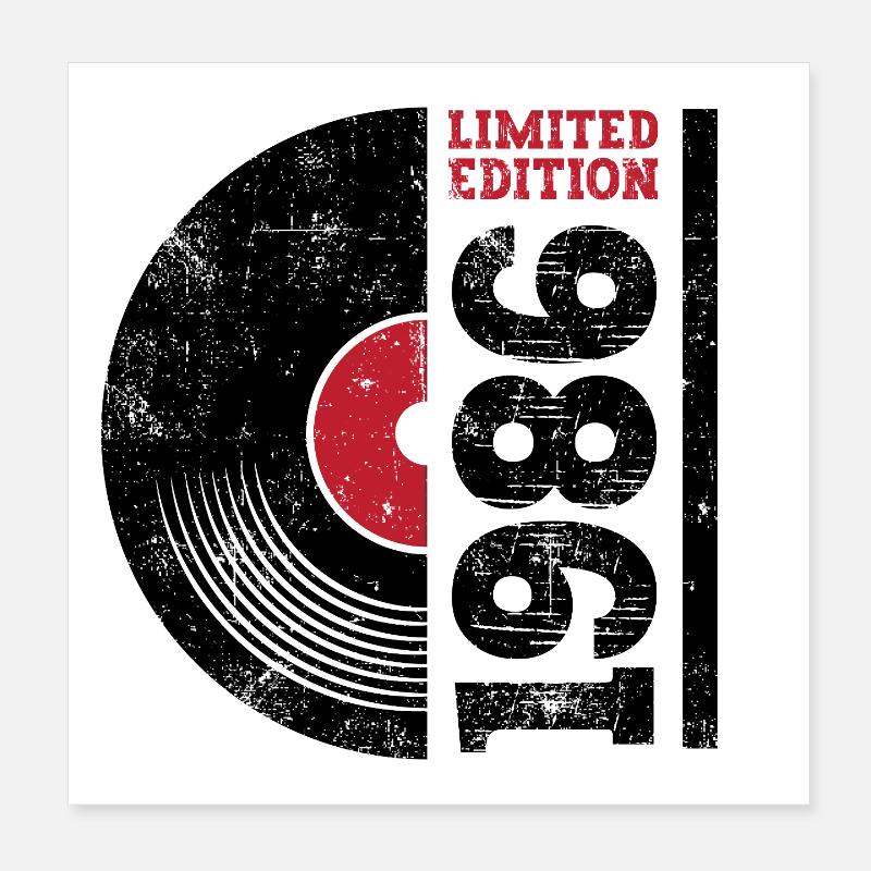 1986 Édition limitée Poster 20 x 20 cm