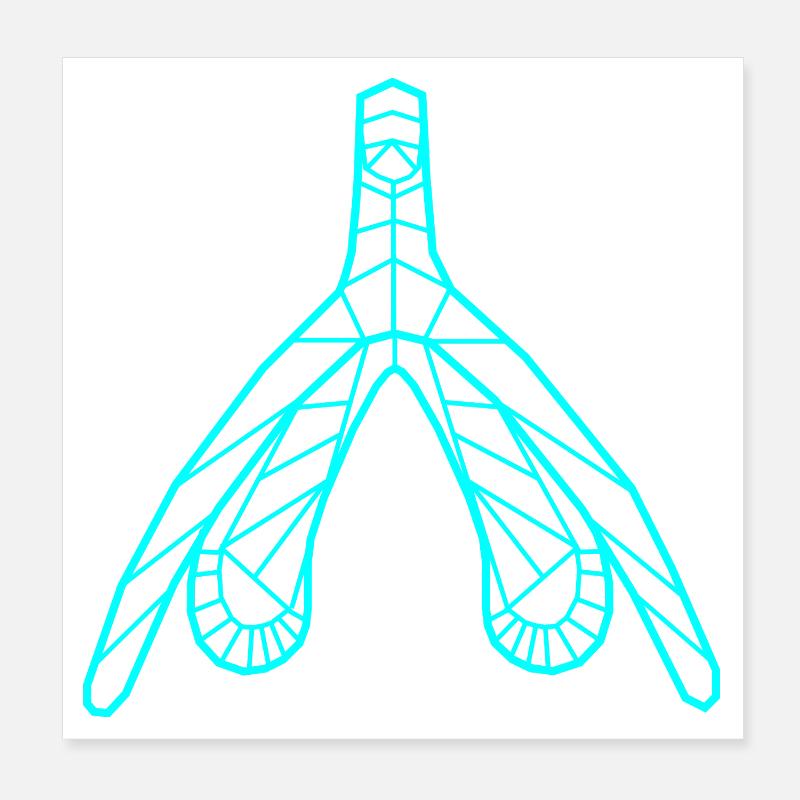 Klitoris_cyan Poster 20 x 20 cm