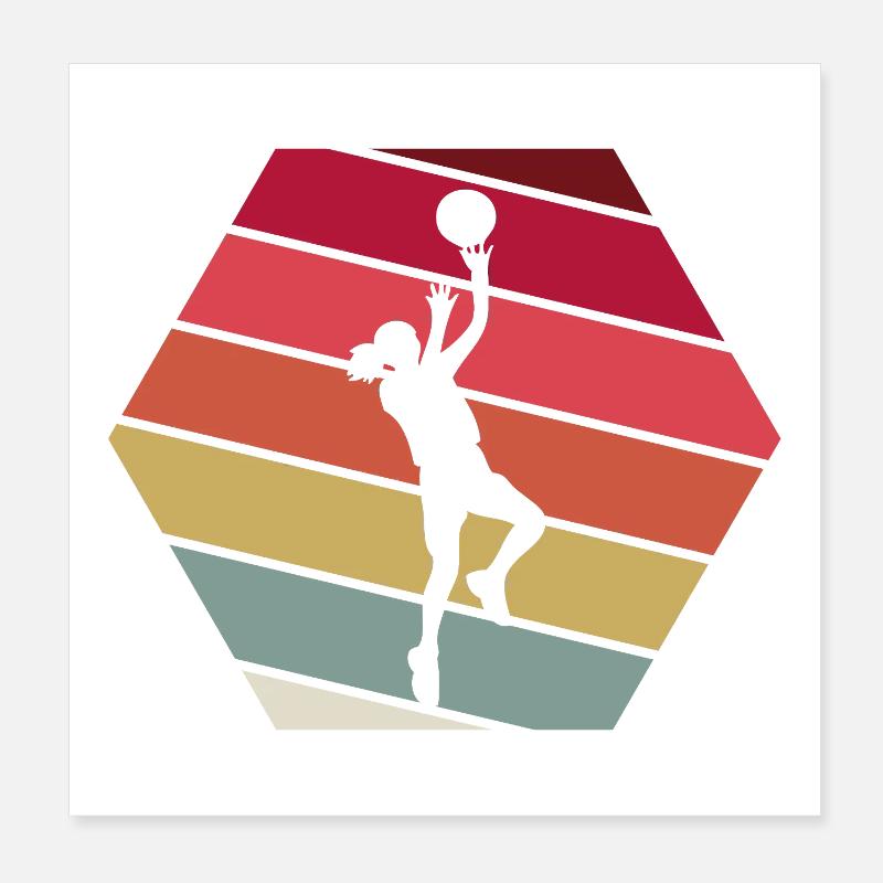Basketteur Poster 20 x 20 cm