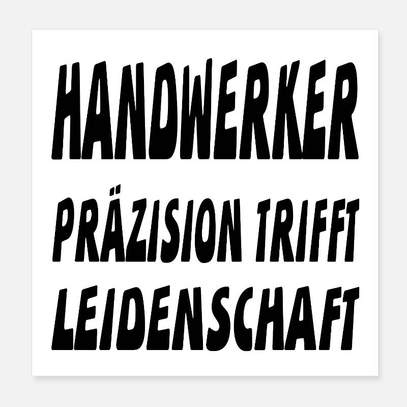 Handwerker Poster 20x20 cm