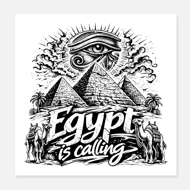 Egypt is calling Pharaoh Egypt Holidays Poster 8" x 8" (20x20 cm)