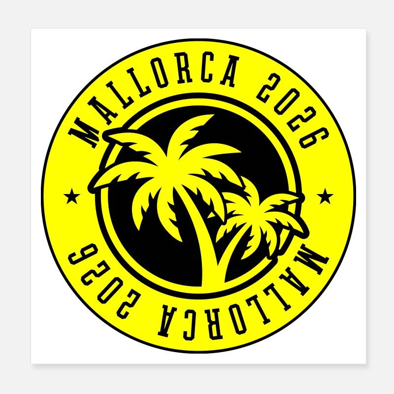 Palmiers de Majorque 2026 Poster 20 x 20 cm