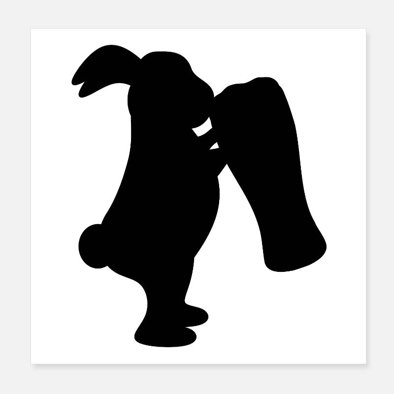 Bier Hase Osterhase Poster 20x20 cm