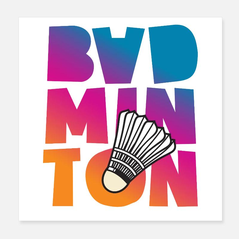 Badminton Poster 20 x 20 cm