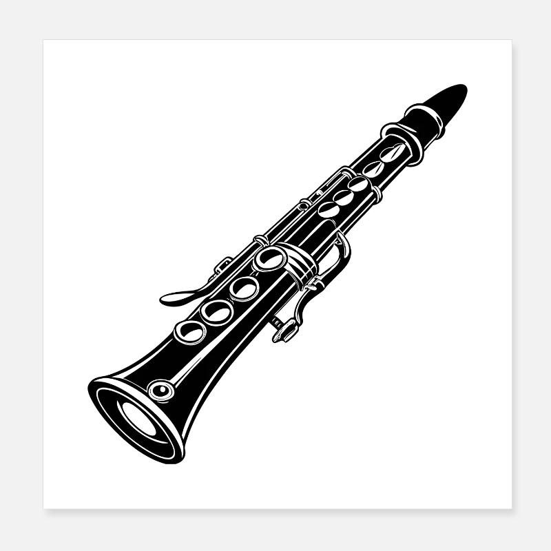 Clarinet Poster 8" x 8" (20x20 cm)