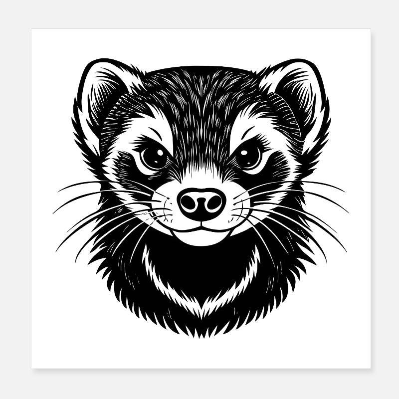 Furet Poster 20 x 20 cm