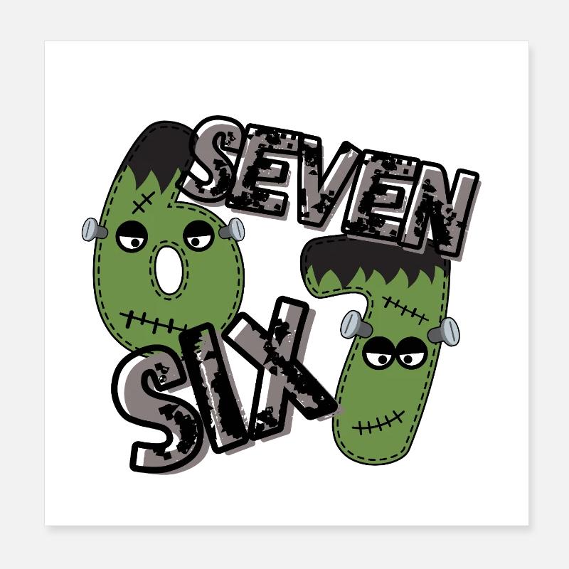 Six Seven Poster 20x20 cm