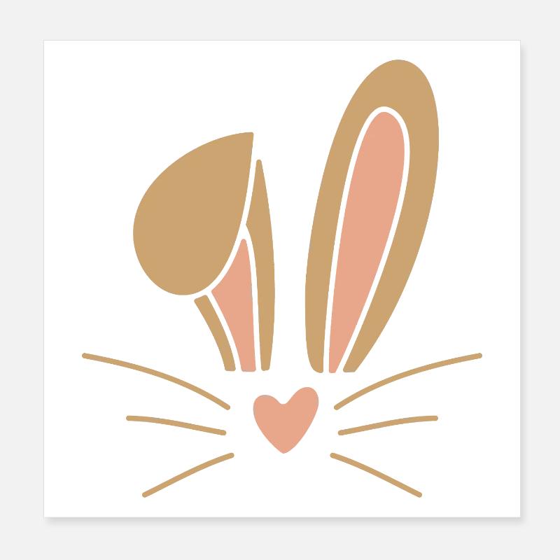 Lapin de Pâques Pâques Poster 20 x 20 cm