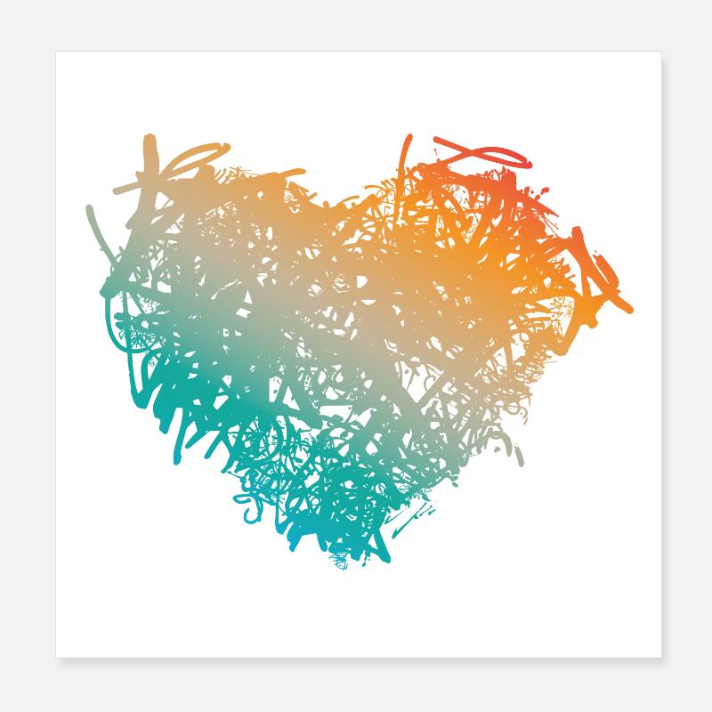 Cœur Poster 20 x 20 cm