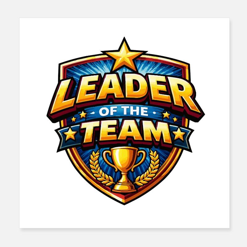 Chef d’équipe Poster 20 x 20 cm