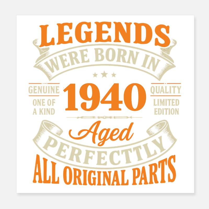 Légendes 1940 Aged Parfait Poster 20 x 20 cm