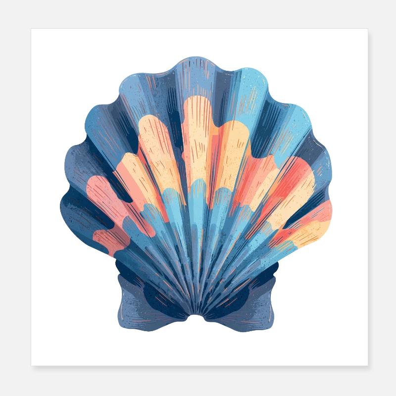 coquillage Poster 20 x 20 cm