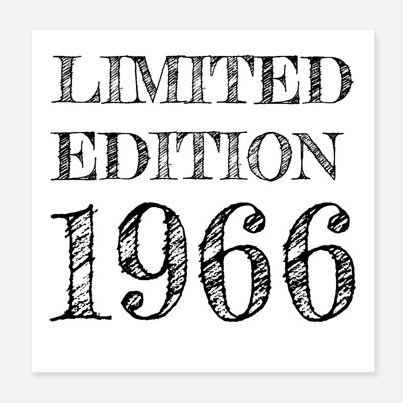 1966 Année de naissance Poster 20 x 20 cm