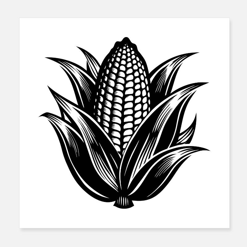 Corn Poster 8" x 8" (20x20 cm)