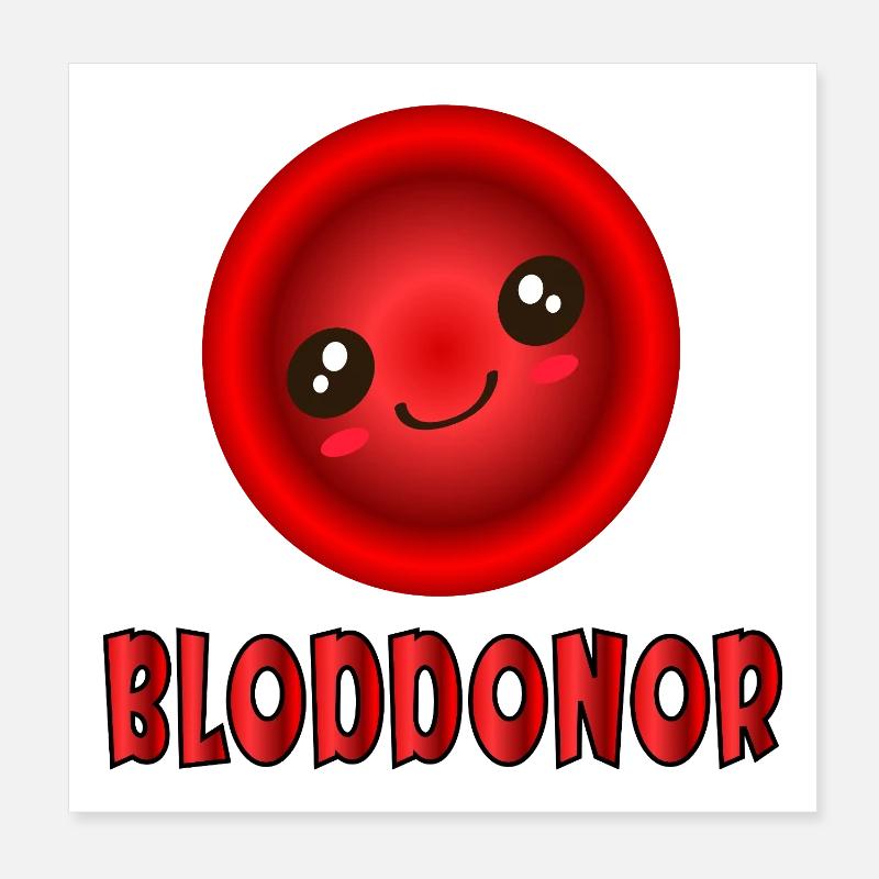 Blood donor Poster 8" x 8" (20x20 cm)