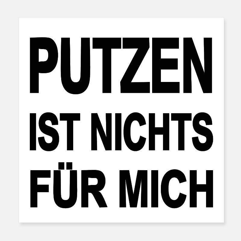 Putzen Poster 20x20 cm