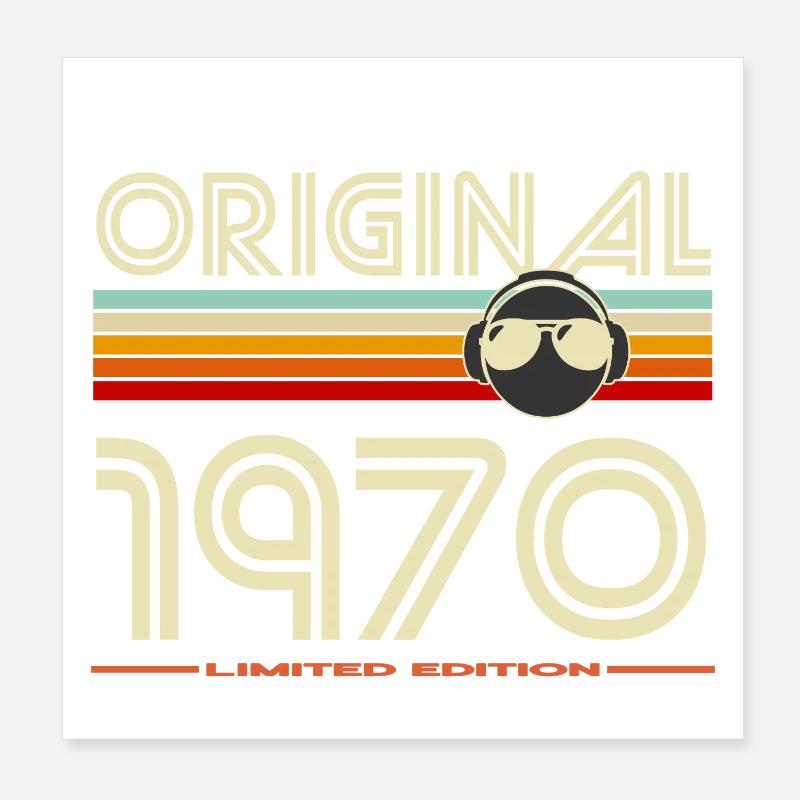 Original 1970 Rétro Edition Limitée Poster 20 x 20 cm