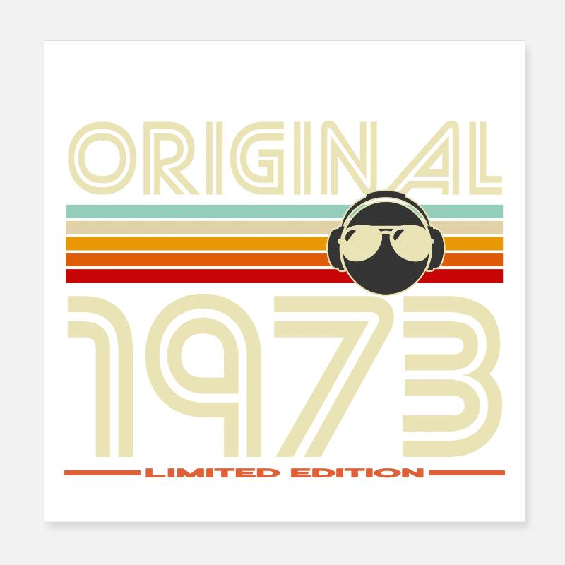 Original 1973 édition limitée rétro Poster 20 x 20 cm