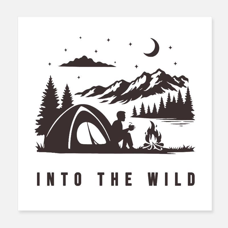 Dans les nuits du désert Poster 20 x 20 cm