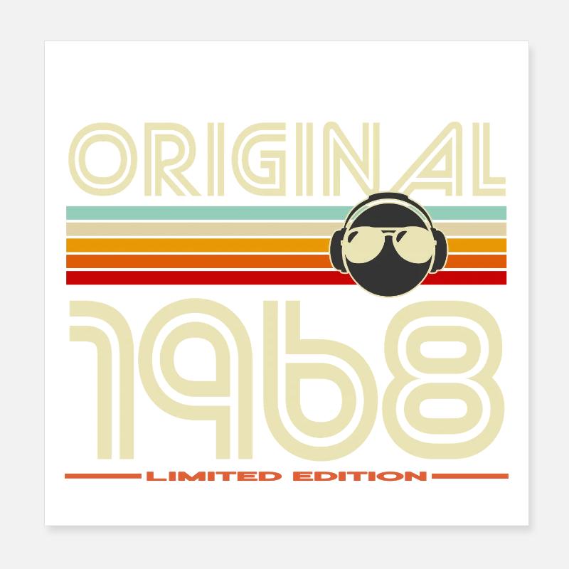 Original 1968 Limited Edition Poster 8" x 8" (20x20 cm)
