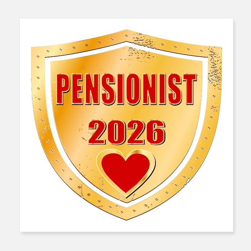 Großmutter-Rentnerin 2026 Poster 20x20 cm