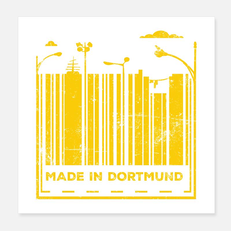 Made in Dortmund Poster 8" x 8" (20x20 cm)