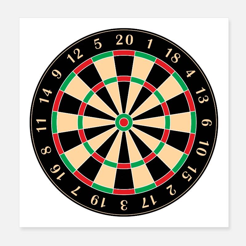 dartboard Poster 8" x 8" (20x20 cm)