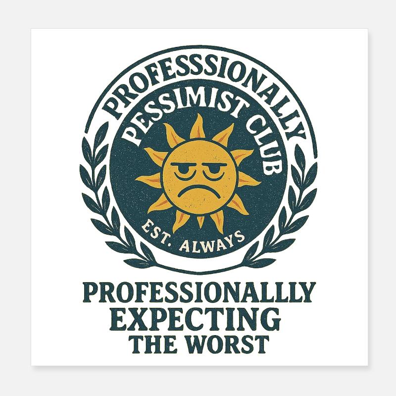 Sceptic Sun disant Poster 20 x 20 cm