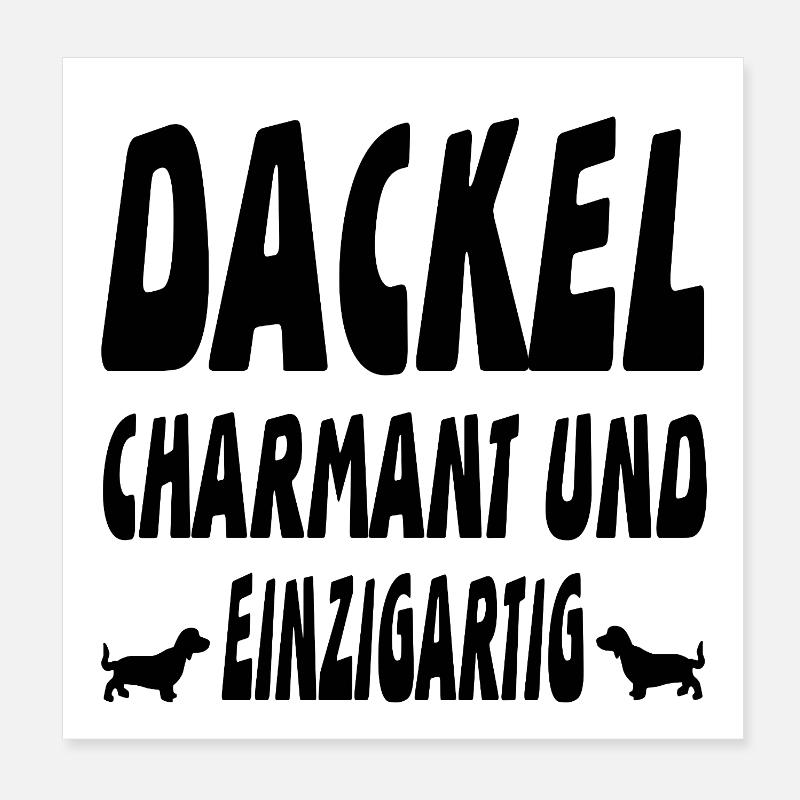 Teckel Poster 20 x 20 cm