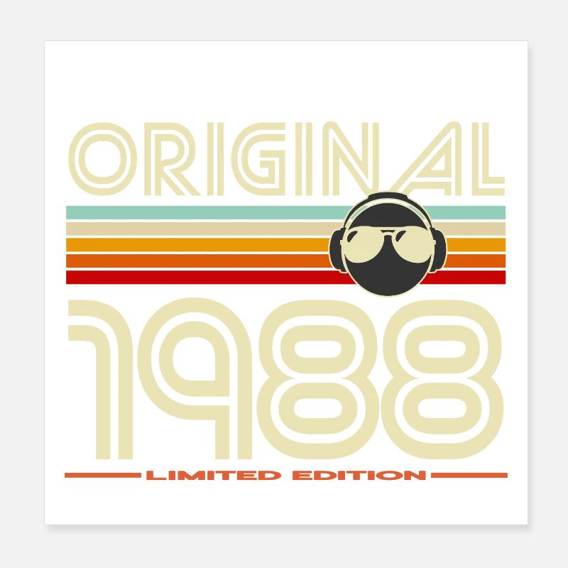 Original 1988 Édition Limitée Retro Poster 20 x 20 cm